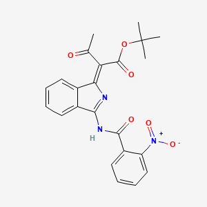 molecular formula C23H21N3O6 B7750374 tert-butyl (2Z)-2-[3-[(2-nitrobenzoyl)amino]isoindol-1-ylidene]-3-oxobutanoate 