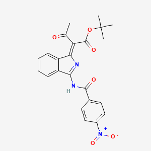 molecular formula C23H21N3O6 B7750381 tert-butyl (2Z)-2-[3-[(4-nitrobenzoyl)amino]isoindol-1-ylidene]-3-oxobutanoate 