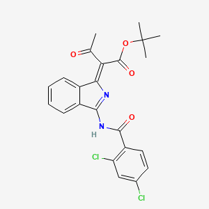 molecular formula C23H20Cl2N2O4 B7750384 tert-butyl (2Z)-2-[3-[(2,4-dichlorobenzoyl)amino]isoindol-1-ylidene]-3-oxobutanoate 