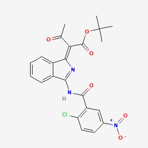 molecular formula C23H20ClN3O6 B7750386 tert-butyl (2Z)-2-[3-[(2-chloro-5-nitrobenzoyl)amino]isoindol-1-ylidene]-3-oxobutanoate 