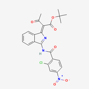 molecular formula C23H20ClN3O6 B7750389 tert-butyl (2Z)-2-[3-[(2-chloro-4-nitrobenzoyl)amino]isoindol-1-ylidene]-3-oxobutanoate 