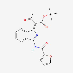 molecular formula C21H20N2O5 B7750395 tert-butyl (2Z)-2-[3-(furan-2-carbonylamino)isoindol-1-ylidene]-3-oxobutanoate 