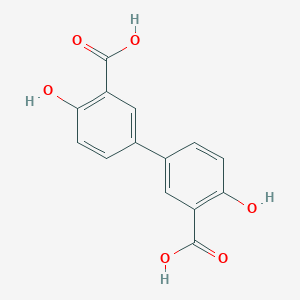 molecular formula C14H10O6 B077506 4,4'-Dihydroxybiphenyl-3,3'-dicarboxylic acid CAS No. 13987-45-6