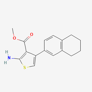molecular formula C16H17NO2S B7751033 Methyl 2-amino-4-(5,6,7,8-tetrahydronaphthalen-2-yl)thiophene-3-carboxylate 
