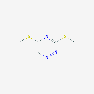 molecular formula C5H7N3S2 B7751668 3,5-Bis(methylsulfanyl)-1,2,4-triazine 