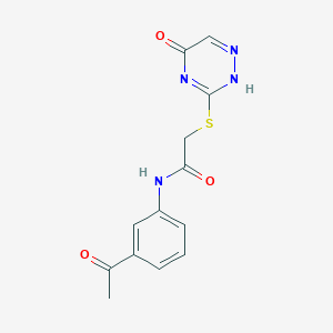 molecular formula C13H12N4O3S B7752238 N-(3-acetylphenyl)-2-[(5-oxo-2H-1,2,4-triazin-3-yl)sulfanyl]acetamide 