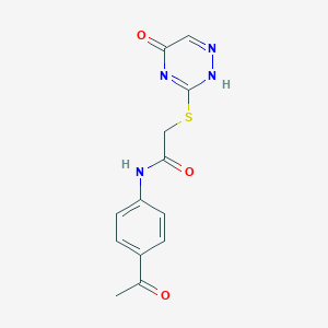 molecular formula C13H12N4O3S B7752244 N-(4-acetylphenyl)-2-[(5-oxo-2H-1,2,4-triazin-3-yl)sulfanyl]acetamide 