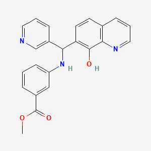molecular formula C23H19N3O3 B7752892 methyl 3-{[(8-hydroxyquinolin-7-yl)(pyridin-3-yl)methyl]amino}benzoate 