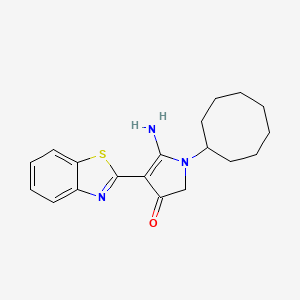 molecular formula C19H23N3OS B7753358 5-amino-4-(1,3-benzothiazol-2-yl)-1-cyclooctyl-2H-pyrrol-3-one 