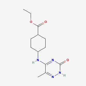 molecular formula C13H20N4O3 B7754031 ethyl 4-[(6-methyl-3-oxo-2H-1,2,4-triazin-5-yl)amino]cyclohexane-1-carboxylate 