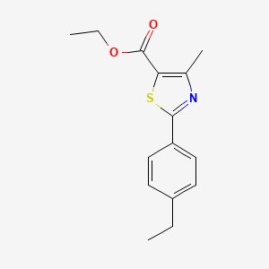 molecular formula C15H17NO2S B7754241 Ethyl 2-(4-ethylphenyl)-4-methyl-1,3-thiazole-5-carboxylate 