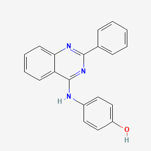molecular formula C20H15N3O B7754710 4-[(2-Phenylquinazolin-4-yl)amino]phenol CAS No. 54665-94-0