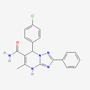molecular formula C19H16ClN5O B7755663 7-(4-CHLOROPHENYL)-5-METHYL-2-PHENYL-4H,7H-[1,2,4]TRIAZOLO[1,5-A]PYRIMIDINE-6-CARBOXAMIDE 