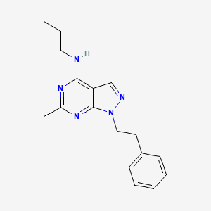 molecular formula C17H21N5 B7756212 N-[6-methyl-1-(2-phenylethyl)-1H-pyrazolo[3,4-d]pyrimidin-4-yl]-N-propylamine 