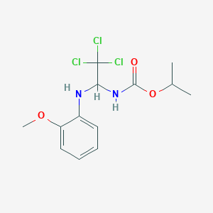 molecular formula C13H17Cl3N2O3 B7756219 Isopropyl (2,2,2-trichloro-1-((2-methoxyphenyl)amino)ethyl)carbamate 