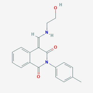 molecular formula C19H18N2O3 B7756224 (4Z)-4-[(2-hydroxyethylamino)methylidene]-2-(4-methylphenyl)isoquinoline-1,3-dione 