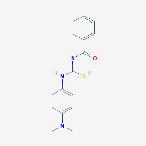 molecular formula C16H17N3OS B7756527 N'-benzoyl-N-[4-(dimethylamino)phenyl]carbamimidothioic acid 