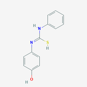 molecular formula C13H12N2OS B7756689 N'-(4-hydroxyphenyl)-N-phenylcarbamimidothioic acid 