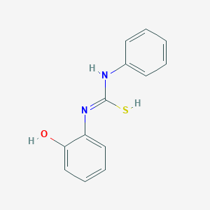 molecular formula C13H12N2OS B7756845 N'-(2-hydroxyphenyl)-N-phenylcarbamimidothioic acid 