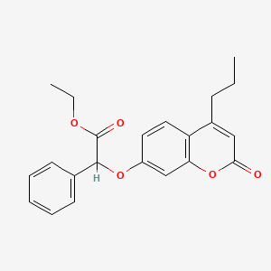 molecular formula C22H22O5 B7756954 ethyl 2-[(2-oxo-4-propyl-2H-chromen-7-yl)oxy]-2-phenylacetate 