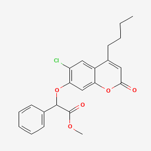 molecular formula C22H21ClO5 B7756996 methyl 2-[(4-butyl-6-chloro-2-oxo-2H-chromen-7-yl)oxy]-2-phenylacetate 