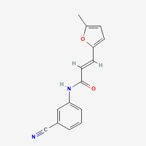 molecular formula C15H12N2O2 B7757161 N-(3-cyanophenyl)-3-(5-methyl-2-furyl)acrylamide 