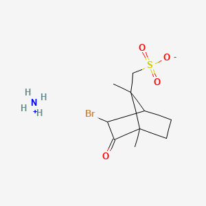 molecular formula C10H18BrNO4S B7757410 Ammonium {3-bromo-1,7-dimethyl-2-oxobicyclo[2.2.1]heptan-7-yl}methanesulfonate 