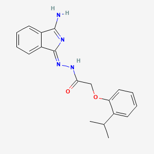 molecular formula C19H20N4O2 B7758082 N-[(Z)-(3-aminoisoindol-1-ylidene)amino]-2-(2-propan-2-ylphenoxy)acetamide 