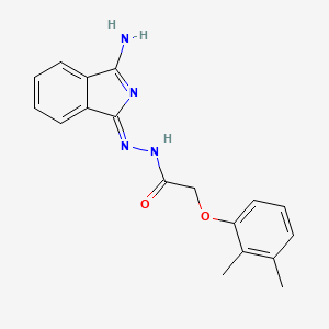 molecular formula C18H18N4O2 B7758090 N-[(Z)-(3-aminoisoindol-1-ylidene)amino]-2-(2,3-dimethylphenoxy)acetamide 