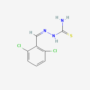 molecular formula C8H7Cl2N3S B7758329 Hydrazinecarbothioamide, 2-[(2,6-dichlorophenyl)methylene]-, (E)- 