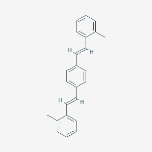 molecular formula C24H22 B077584 Benzene, 1,4-bis[2-(2-methylphenyl)ethenyl]- CAS No. 13280-61-0