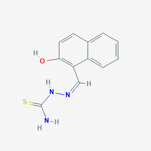 molecular formula C12H11N3OS B7758441 N'-[(1Z)-(2-HYDROXY-1-NAPHTHYL)METHYLENE]CARBAMOHYDRAZONOTHIOICACID 