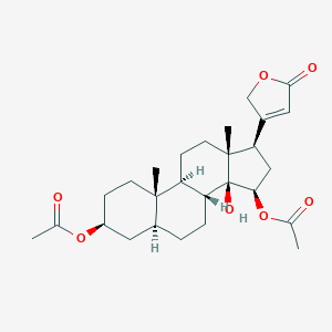 molecular formula C27H38O7 B077589 Alloglaucotoxigenin, deoxo-, 3,15-diacetate CAS No. 14155-62-5