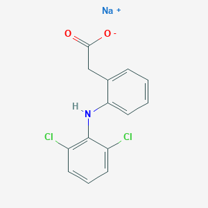 molecular formula C14H10Cl2NNaO2 B7759418 sodium;2-[2-(2,6-dichloroanilino)phenyl]acetate 