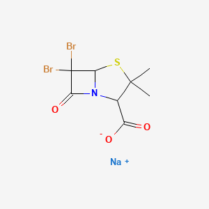 molecular formula C8H8Br2NNaO3S B7759449 sodium;6,6-dibromo-3,3-dimethyl-7-oxo-4-thia-1-azabicyclo[3.2.0]heptane-2-carboxylate 