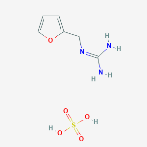 molecular formula C6H11N3O5S B7759456 N''-[(furan-2-yl)methyl]guanidine; sulfuric acid 