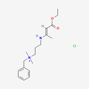 molecular formula C18H29ClN2O2 B7759460 benzyl-[3-[[(E)-4-ethoxy-4-oxobut-2-en-2-yl]amino]propyl]-dimethylazanium;chloride 