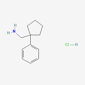 molecular formula C12H18ClN B7759462 C-(1-Phenyl-cyclopentyl)-methylamine hydrochloride 