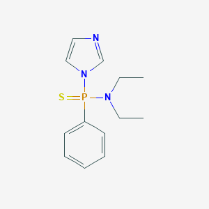 molecular formula C13H18N3PS B077595 (1H-Imidazol-1-yl)phenyl(diethylamino)phosphine sulfide CAS No. 13568-11-1