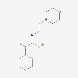 molecular formula C13H25N3OS B7759557 N-cyclohexyl-N'-(2-morpholin-4-ylethyl)carbamimidothioic acid 