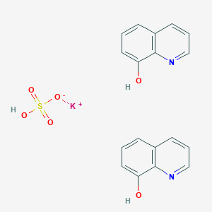 molecular formula C9H7NO.K.HO4S B077599 硫酸双(8-羟基喹啉基)盐，一钾盐 CAS No. 15077-57-3