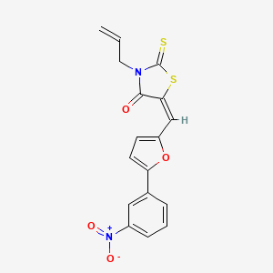 4-Thiazolidinone, 5-[[5-(3-nitrophenyl)-2-furanyl]methylene]-3-(2-propen-1-yl)-2-thioxo-