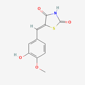 (5Z)-5-(3-hydroxy-4-methoxybenzylidene)-1,3-thiazolidine-2,4-dione