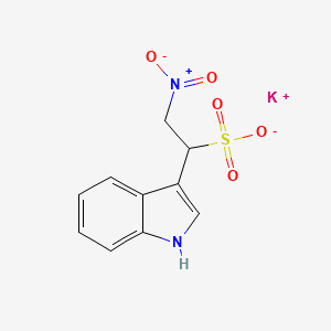 molecular formula C10H9KN2O5S B7759996 potassium;1-(1H-indol-3-yl)-2-nitroethanesulfonate 