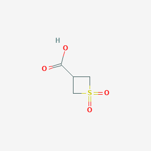 molecular formula C4H6O4S B077600 Thietane-3-carboxylic acid 1,1-dioxide CAS No. 13129-21-0