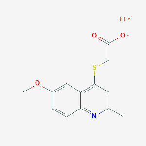 molecular formula C13H12LiNO3S B7760006 lithium;2-(6-methoxy-2-methylquinolin-4-yl)sulfanylacetate 