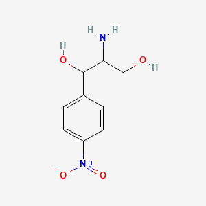 molecular formula C9H12N2O4 B7760071 2-Amino-1-(4-nitrophenyl)propane-1,3-diol CAS No. 3689-55-2