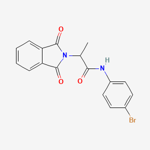 molecular formula C17H13BrN2O3 B7760098 N-(4-bromophenyl)-2-(1,3-dioxo-2,3-dihydro-1H-isoindol-2-yl)propanamide 