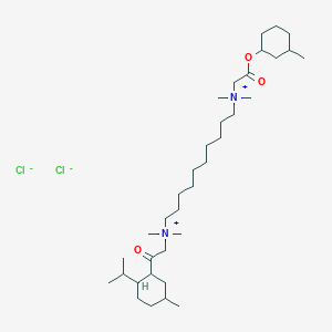 molecular formula C35H68Cl2N2O3 B7760111 N1-(2-(2-Isopropyl-5-methylcyclohexyl)-2-oxoethyl)-N1,N1,N10,N10-tetramethyl-N10-(2-((3-methylcyclohexyl)oxy)-2-oxoethyl)decane-1,10-diaminium chloride 