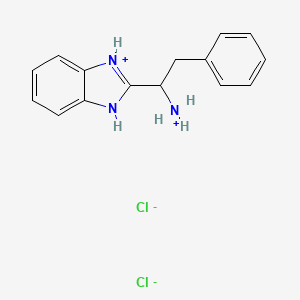 [1-(1H-benzimidazol-3-ium-2-yl)-2-phenylethyl]azanium;dichloride